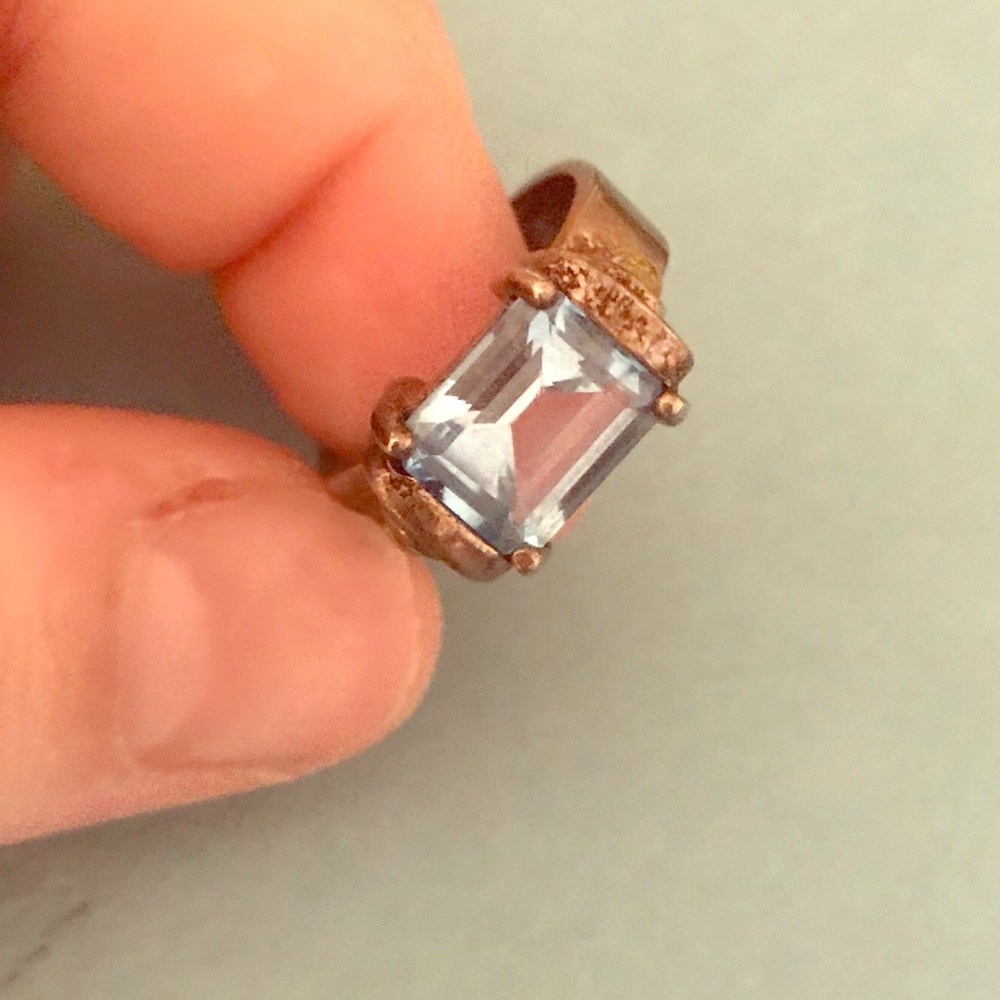 Blue topaz stone ring